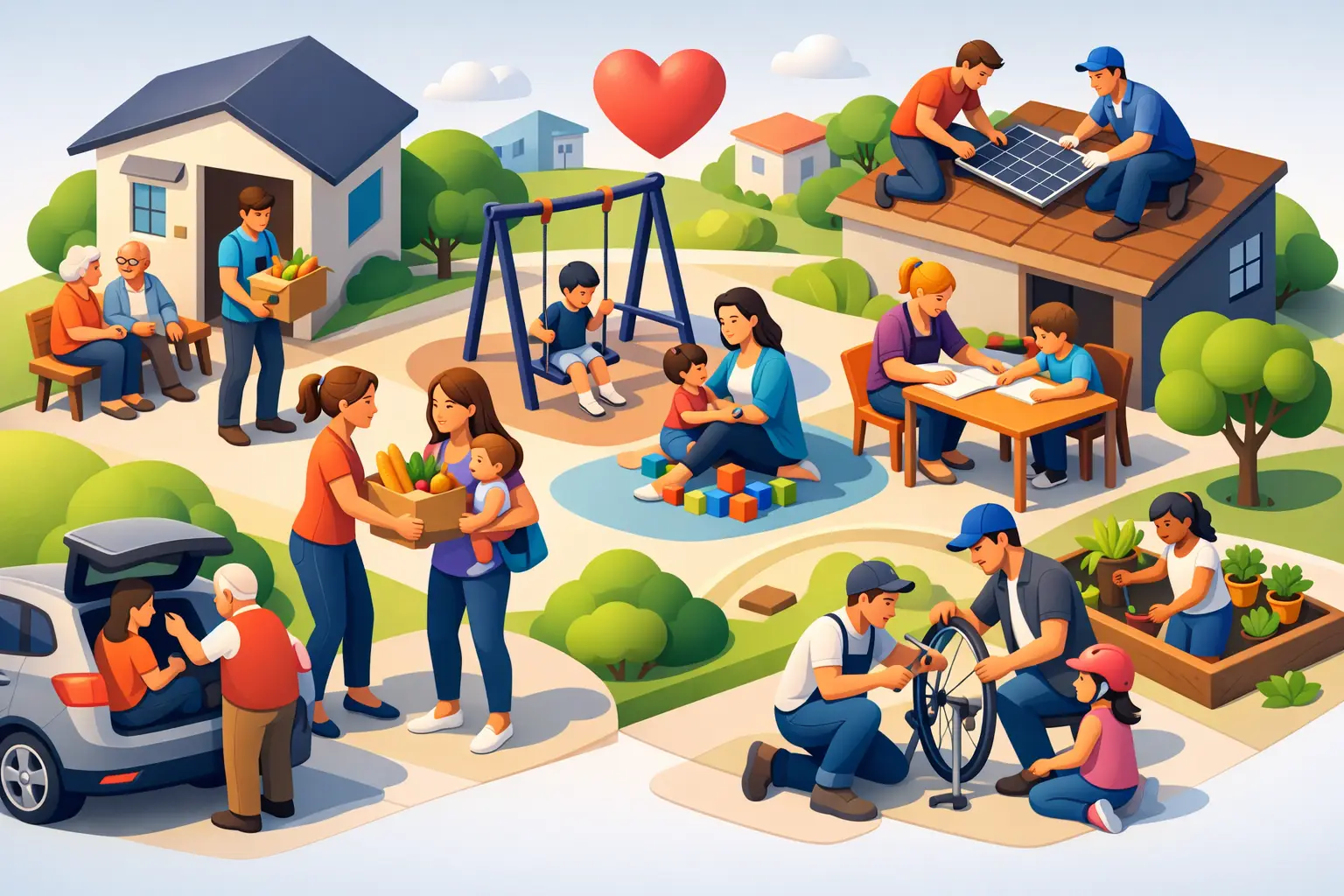 Exemple d’entraide locale pour les familles